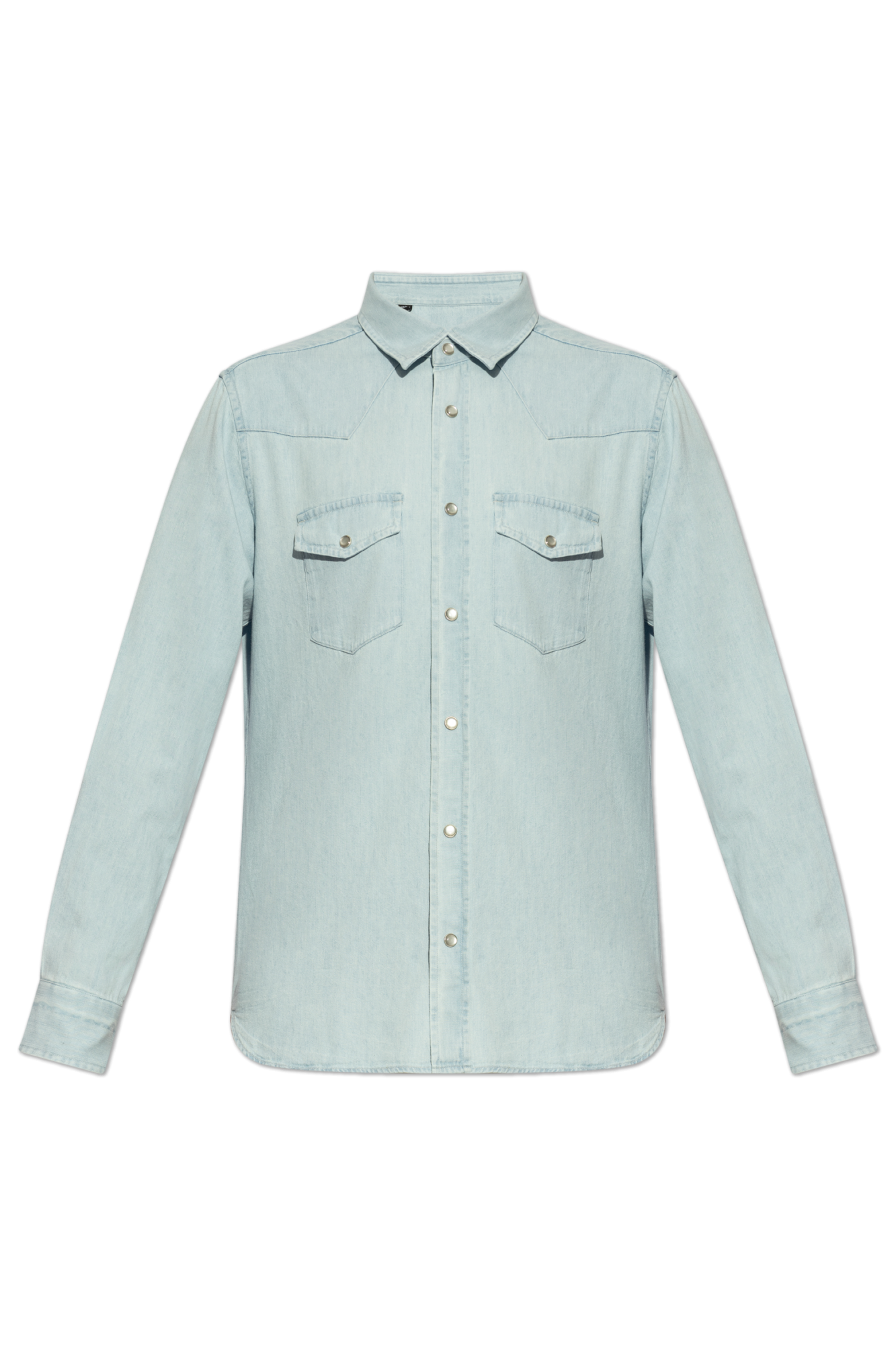 Tシャツ・カットソー TOM FORD FW25 Button-down shirt (JBL011JMS026 HB819) TOM FORD Men's Cotton Twill Western Shirt | Neiman Marcus